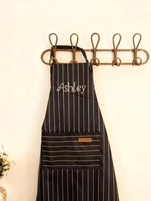 1pc Personalized Apron With Custom Name,Personalized Apron,Customized Text Apron,Name Apron, Customized Name Apron, Personalized Apron, Chef Apron, Mom Apron, Baking Apron, Baking Gift, Chef Gift,Custom Striped Thread Color For Cooking, Baking, Crafting,Durable For Home, Craft Studio, Bridesmaid Proposal - Unique Christmas/Bridal Gift Idea - Multicolor - View 5