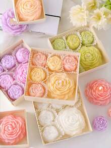 Bộ quà tặng 6 nến đậu nành hương hoa hồng, làm thủ công, hương thơm lâu dài, lãng mạn, thanh lịch, trang trí nhà cửa hoàn hảo và quà tặng cho các buổi họp mặt, đám cưới, yoga, spa, ngày Valentine. - Nhiều màu - Xem 9