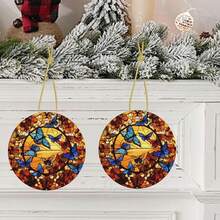 Butterfly Ceramic Christmas Hanging Ornament For Xmas Tree Wedding Holiday Party Home Decor - 蝴蝶 - 查看 9