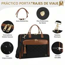 CYPNRAINSMORE Portatrajes de Viaje Porta Trajes para Mujer Plegable Porta Traje para Viaje Convertible Bolsa de Traje Bolso de Viaje para Traje para Colgar Vestir Abrigos para Negocios NegroFashion - 227311368 - View 7