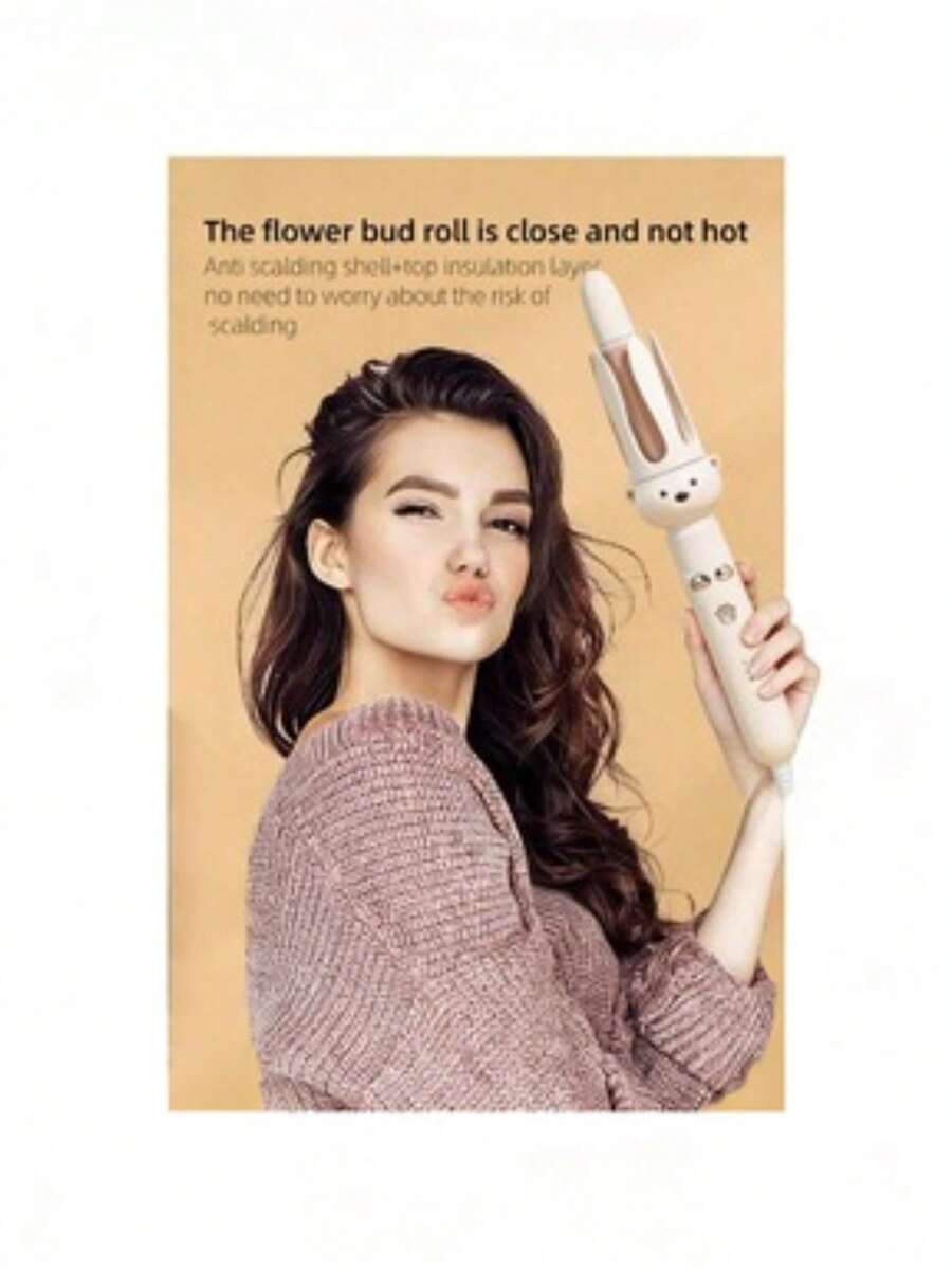 Hatteker Hair Tools Hairhair CurlerBear Curler Automatic Curling Iron - Professional, Durable, Easy-To-Use Dual Temperature Tool For All Hair Types, Youth-Friendly Cute Design, Creates Wave, Small & Large Rolls (Volume & Shape For Daily Use) Halloween
