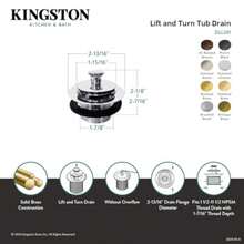 CYPNKingston Brass DLL205 - Drenaje de tina hecho para combinar con elevación y bloqueo bronce aceitadoFashion - 226941999 - Ver 4