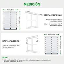 CYPNMTQ Persianas Enrollables para Ventana Cortinas Blackout para Recamara y Cocina 90 cm x 150 cm Persiana Enrollable Blackout Persiana para Puerta Persianas para VentanasFashion - 219727475 - Ver 5