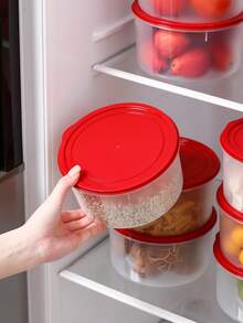 12件套透明食品储物盒，带密封盖（6个盒子+6个盖子） - 适用于存放水果、蔬菜、肉类、零食、坚果等 - 可微波炉加热，可重复使用塑料厨房收纳套装 | 防漏储物盒 - 彩色 - 查看 9