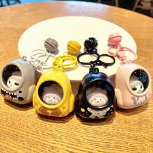 2026新款小熊背包钥匙扣带夜灯，创意氛围灯钥匙扣，生日、节日、情人节、复活节的完美礼物 - 彩色 - 查看 4