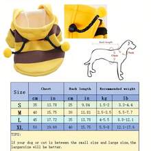 1pc Pet Hoodie With Bee Transformation Design, Suitable For Pets Weighing No More Than 17.64 Lbs - Multicolor - View 6