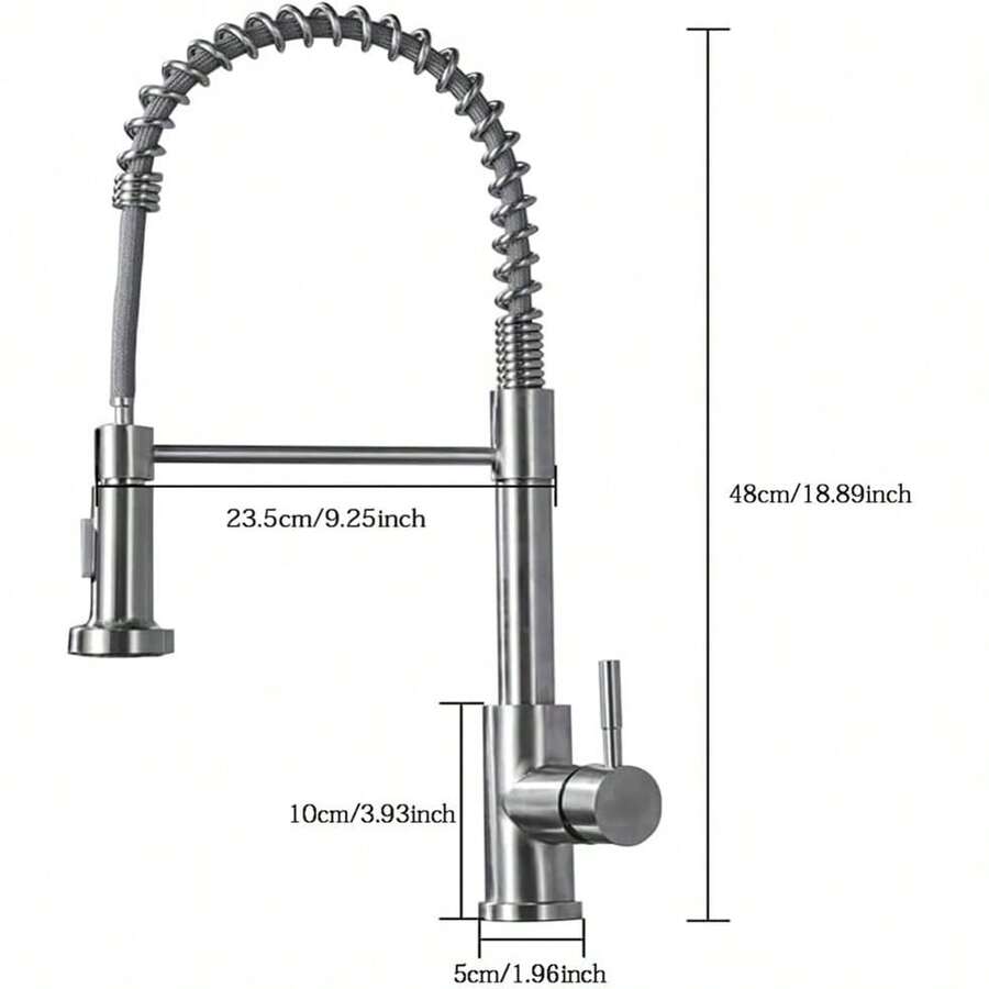 Modern Monobloc Pull Out Kitchen Mixer Tap Dual Spout Spray Single Lever 360° - 48*23.5*5cm - View 1
