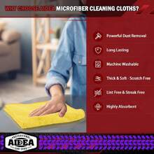 Microfiber Cleaning Cloth, 20PK, Microfiber Towels For Cars, Premium All Purpose Car Cloths, Dusting Cloth Cleaning Rags, Absorbent Towels For SUVs, House, Kitchen, Window, 12"*12", Yellow,40065066 - 黃色 - 查看 5