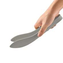 1Pcs Pinzas de Silicona para Parrilla, Pinza de Pan Antiadherente, Resistente al Calor, para BBQ, Ensalada, Cocina y Servir - Gris - Ver 13