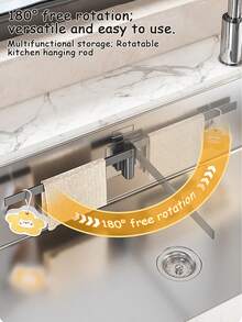 1个厨房纸巾架，橱柜下自粘式纸巾架，壁挂式纸巾架，适用于厨房、浴室和房车，可放置纸巾卷、保鲜膜和毛巾。 - 彩色 - 查看 9