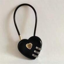 Multi-Functional Heart Lock Suitcase Luggage Travel Backpack Lock For School Gym Locker Sports Locker Set Your Own Combination Luggage Lock Approved Lock For Luggage Backpacks Gym Lockers Travel Essentials Portable For Dorm School Supplies For Travel Backpack Travel Bag Luggage Suitcase Travel Gear Gym Equipment UADC - 黑色 - 查看 2