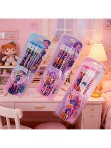 Bộ 12 bút chì hoạt hình KPOP chủ đề săn phù thủy, bộ bút chì viết hoạt hình sáng tạo dành cho trẻ em, quà tặng năm mới, văn phòng phẩm học sinh. - Nhiều màu - Xem 4