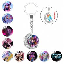 1pc K-POP Girl Group Demon Hunter Trio Double-Sided Rotating Keychain Accessory, Global Fan Merchandise - Multicolor - View 3