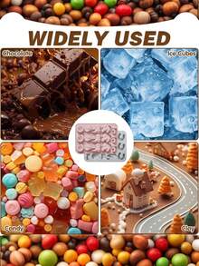 2件/1件西部风格硅胶模具，包含枪、帽子、靴子和马形模具，非常适合制作派对小吃；易脱模硅胶模具，不粘材质，易于清洗，多种形状，趣味主题模具，西部美食烘焙配件 - 彩色 - 查看 3