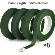 1~8Rolls Floriculture Tape Self-Adhesive Bouquet Floral Stem Paper Tape Stamen Wrapping Florist DIY Flower Craft Wedding Party Supplies (30Yards/Roll) - Multicolor - View 19