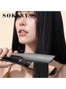 SOKANY SK-1909 Multifunctional Hair Straightener Dry Curling And Straightening Three-In-One, Alloy Material, Thermal Conductivity Diameter 21mm-30mm, Uniform Heating, Reduce Hair Damage, Intelligent Temperature Control Straight Clip, Lightweight Design, Easy To Carry, Easy To Create Daily Hairstyles, Whether It Is Straight Hair Or Curly Hair, Can Be Easily Achieved - Black - View 1