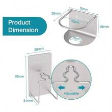 3 Pack Toothbrush Holder, Toothbrush, Toothpaste, Cup Stainless Steel Wall Mounted Self - Adhesive Toothbrush Holder Sliver 1*Toothpaste Holders+ 2*Toothbrush Holders - Màu bạc: 1 hộp đựng kem đánh răng, 2 hộp đựng bàn chải đánh răng. - Xem 7