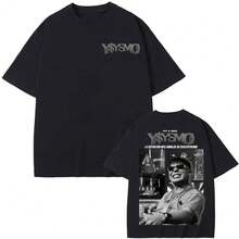 YSYSMO YSY A Álbum 2025 Tour Camiseta Plana Moda Masculina  Hip Hop Camiseta Vintage Unisex Verano Popular Camiseta Oversize - Negro - Ver 10