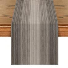 1 件亚麻质感桌旗，纯色现代亚麻质感桌垫，可水洗，适用于厨房、餐桌、派对、婚礼装饰、门厅、家庭聚会、咖啡桌 - 灰色 - 查看 13