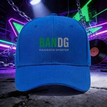 1 Piece Of Simple Baseball Cap Related To "BANDG MAIEBOON SPORTER", Suitable For Beach Strolls, Park Picnics, Mountain Hiking, Outdoor Cycling, Street Graffiti, Sports Fitness. - xanh quân đội - Xem 4