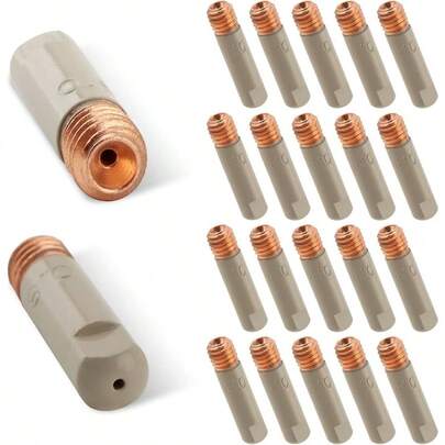 20pack Mig Tips, 0.8mm/1mm Mig Welding Tips Nozzle With Non - Stick 15AK Coating Slag, Mig - Welding AccessoriesSIZE: 0.8mm