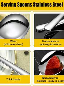 2件套不锈钢大圆勺，多功能汤勺/汤勺，家用厨房用具，适用于盛饭和舀面粉。大容量勺子集汤勺、量勺和量匙功能于一体，适用于各种厨房用途，例如日常家庭用餐、舀汤、量面粉等。 - 彩色 - 查看 7