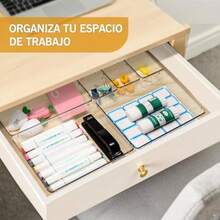 CYPNOSLIFE 25 PCS Organizadores de Cajones Cajas Organizadoras de Plástico en 4 Tamaños Diferentes Organizador de Maquillaje Organizadores de Acrilico para Cocina Escritorio Baño JoyasFashion - 219619394 - Ver 7