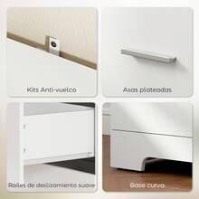 HOMCOM Estante - Branco - Ver 5