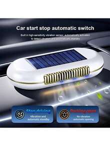 Automatic Car Air Purifier, Solar-Powered Vehicle Air Cleaner, Automatically Operates After Turning On, Achieves Optimal Purification In 5-7 Days. Vibration Sensor Activates At Parking, No Replacement Required, High-Efficiency Solar Panel, Built-In Lithium Battery, Lasts 10-15 Days On Full Charge With Solar Recharge - A - View 8