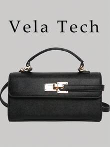 Fashionable Women's Shoulder Bag, New Arrival Niche Design Casual Versatile Minimalist Stylish Handbag, Comfortable PU Material Solid Color Design, Adjustable Detachable Long Shoulder Strap, Comfortable Handheld, Spacious, Square Bag - Multicolor - View 2