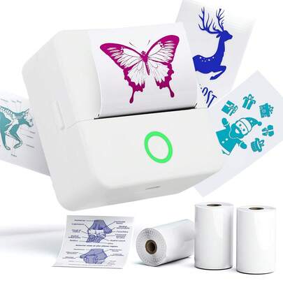 Print Pods Mini Yazıcı, Rulo Baskı Kağıdı ile Mürekkepsiz Termal Etiket Yazıcı, Cep Boyu Printpod, Telefon, Notlar ve Kendin Yap Projeleri için, Telefon/Tablet ile Uyumlu
