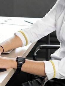 2/6pcs Shirt Sleeve Holder, Elastic Metal Armband, Non-Slip Sleeve Cuffs, Unisex