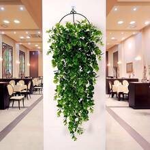 5/3/1pc Artificial Green Vine Plants - Plastic Hanging Greenery, UV Resistant, Outdoor Artificial Plants, Durable Artificial Flowers, Patio, Wedding Decor, Suitable For Indoor And Outdoor, Living Room, Kitchen, Bedroom Wall Home Decor, Yard Beautification, Garden Decoration - Multicolor - View 6