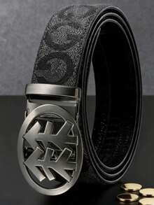 男士商务合金自动扣皮带，时尚休闲裤带，高端时尚配饰 - 彩色 - 查看 13