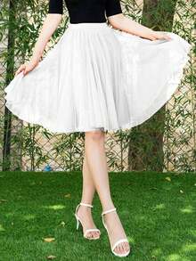 1 chiếc váy voan dài ngang gối, thích hợp cho Halloween, cosplay, tiệc cưới, có các màu đen, xanh đậm, xám hồng, trắng, hồng, trang phục mùa thu dành cho nữ. - Nhiều màu - Xem 6