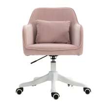 Swivel Office Chair With Massage Function, Vibration Function And Adjustable Armrests, 55 X 65 X 79-89 Cm - Pink - View 9