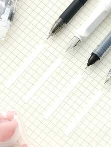 1/4支装猫爪修正带，透明喵喵棒便携式笔形，白色胶带，6米*5毫米，用于修正错误，办公用品，学生返校文具 - 彩色 - 查看 5