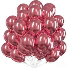 20pcs 10-Inch Chrome Metal Balloons Set, Metal Balloons For Anniversary, Wedding, Birthday Party Decor, Halloween, Christmas Decor, Floating Party Latex Balloons - Multicolor - View 12