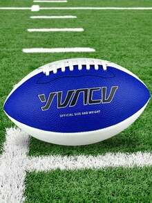 1pc Standard American Football, Designed For Outdoor Training And Leisure Use, With Official Size 9, And 1pc Size 6 Rugby Ball - Multicolor - View 4