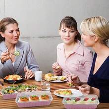 CYPNMini Moldes Rectangulares para Pan Paquete de 50 Minicajas de Aluminio Rosa con Tapa Rectangulares para Hornear con Tapas y Cucharas Latas Desechables Rectangulares Pink-Mini Aluminum Box-50pcsFashion - 227634219 - Ver 6