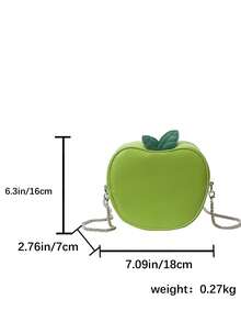 New Minimalist Fashion Versatile Fruit Chain Crossbody Bag For Women - Green - View 2