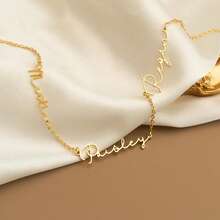 1pc [Customized] Personalized Multi-Name Necklace, Stainless Steel Jewelry, Can Customize 1-3 Names, Family Necklace, Multi-Strand Necklace, Women's Multi-Name Necklace, Jewelry Gift, Minimalist Multi-Name Necklace, Valentine's Day, Eid, Mother's Day Gift, Personalized Gift - Multicolor 2 - View 2