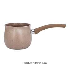 CYPNMini cacerola de leche calentador de grado alimenticio antiescaldado único portátil para cocinar calentar hervir derretir marrónFashion - 222334167 - Ver 7