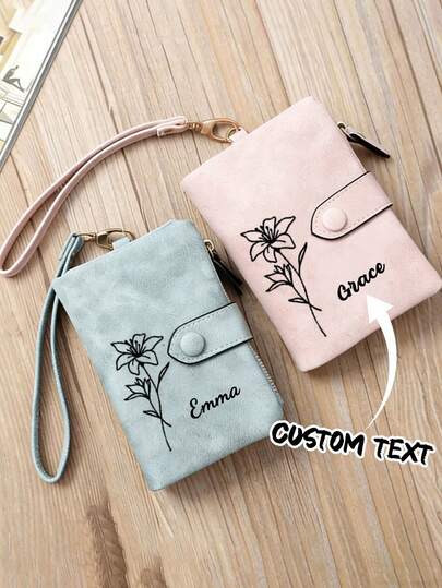 Custom Women's Wallet, Multi-Card Slots Ladies Clutch Purse, Personalized Compact Coin Pouch, Multifunctional, Large Capacity, Portable, Compact, Stylish, Colorful, Suitable For Travel, Shopping, Gatherings With Friends, Perfect Gift For Family, Friends, Elders, Ideal For Valentine's Day, Ramadan, Birthdays, Anniversaries.