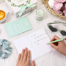 88 Pcs Bridesmaid Proposal Gifts Bridesmaid Box Set Maid Of Include Box Candle Invited Cards Scrunchies Hair Elastics Ties Knotted Bracelets Pens Blue - 綠色 + 現代 - 查看 9