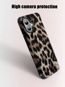1pc Leopard Print PU Soft Leather Anti-Fall Anti-Shock Phone Case With Sound Amplifier Design, Compatible With IPhone 17 Pro Max/16 Pro Max/16 Plus/13 Pro Max/14 Pro Max 13 14 11 12 Pro 11/15 Pro, Galaxy S24 Ultra, Holiday Gift