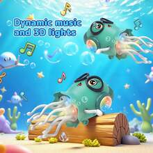 Crawling Electric Dancing Jellyfish Toy, Jellyfish Lying Toy With LED Lights And Music, Automatic Obstacle Sensing Smart Tentacle Explorer, Party, Children's Day, Birthday Gift, Suitable For Boys And Girls, Pink And Green Children's Gift, Batteries Not Included - Multicolor - View 7