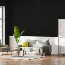 40cm X 5m Black Wood Grain Vinyl Contact Paper, Self-Adhesive Plastic Wrap, Wallpaper For Furniture, Countertops, Kitchen Shelves, Cabinets - Black - View 10