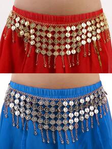 Belly Dance Accessories - Gold/Silver Coins, Belly Dance Belt, Women Belly Dance Costume, Hip Scarf