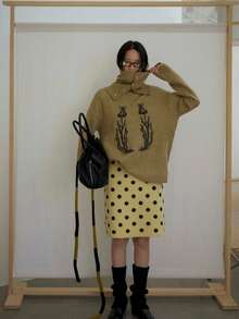 Women Skirts - 黃色 - 查看 3